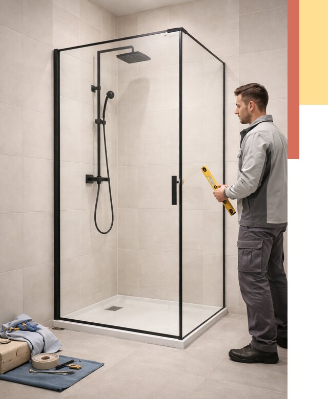 Стеклянные перегородки для душа в Саяногорске от 12804 руб. | Монтаж под ключ — ОТДЕЛОЧНИК-Снг