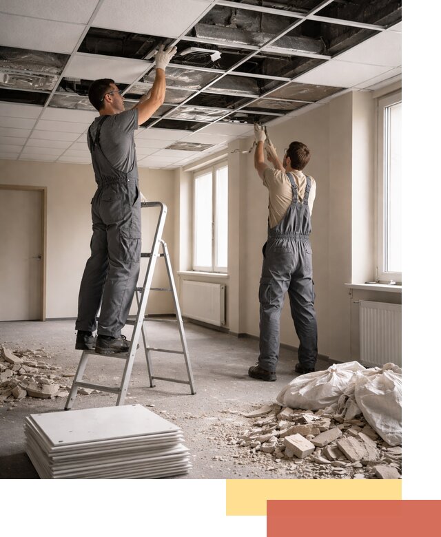 Демонтаж потолков Армстронг профессионально в Саяногорске