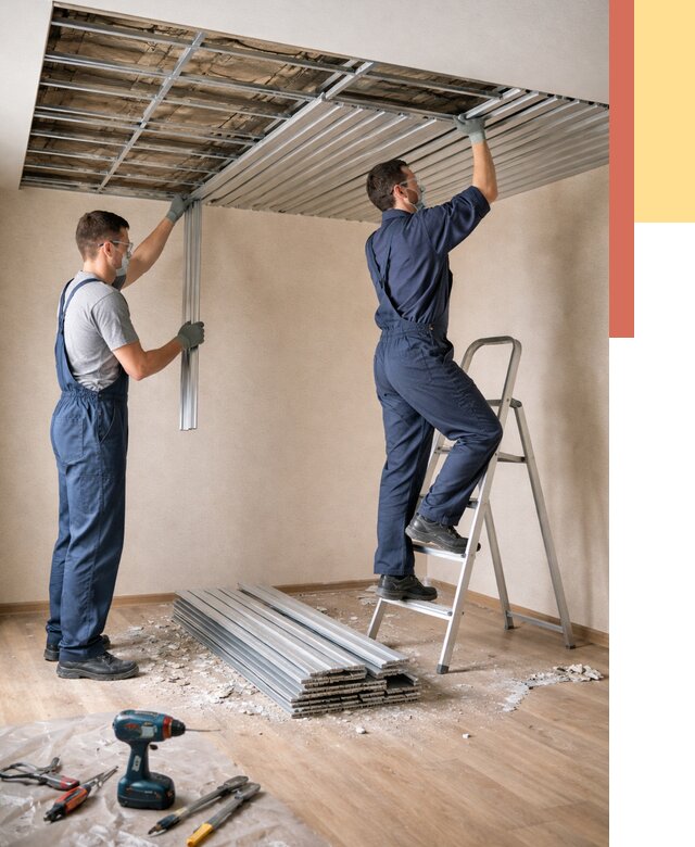 Демонтаж реечного потолка в Саяногорске от 4609 руб. быстро и недорого | ОТДЕЛОЧНИК-Снг