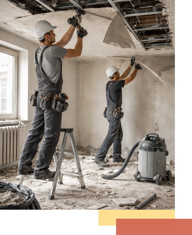 Демонтаж гипсокартонного потолка в Саяногорске быстро и аккуратно