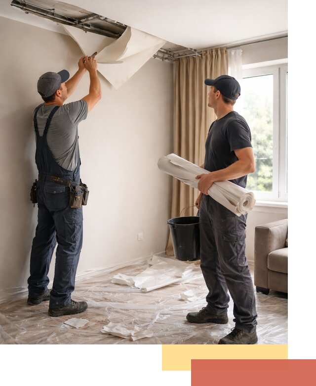 Демонтаж натяжного потолка в Саяногорске быстро и аккуратно