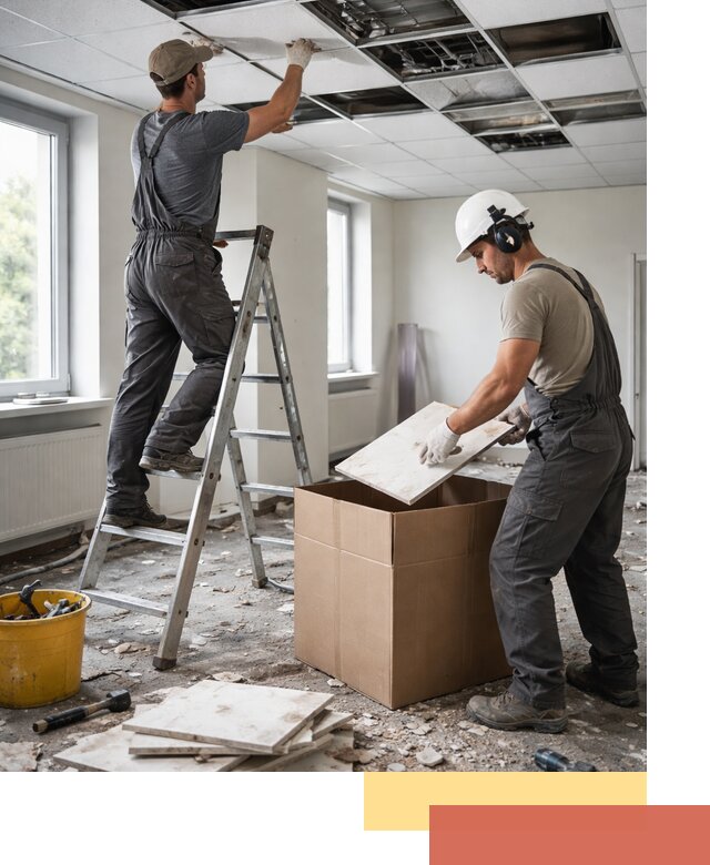 Демонтаж потолочной плитки в Саяногорске быстро и аккуратно