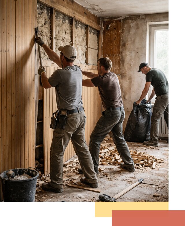 Демонтаж вагонки и вывоз материалов в Саяногорске