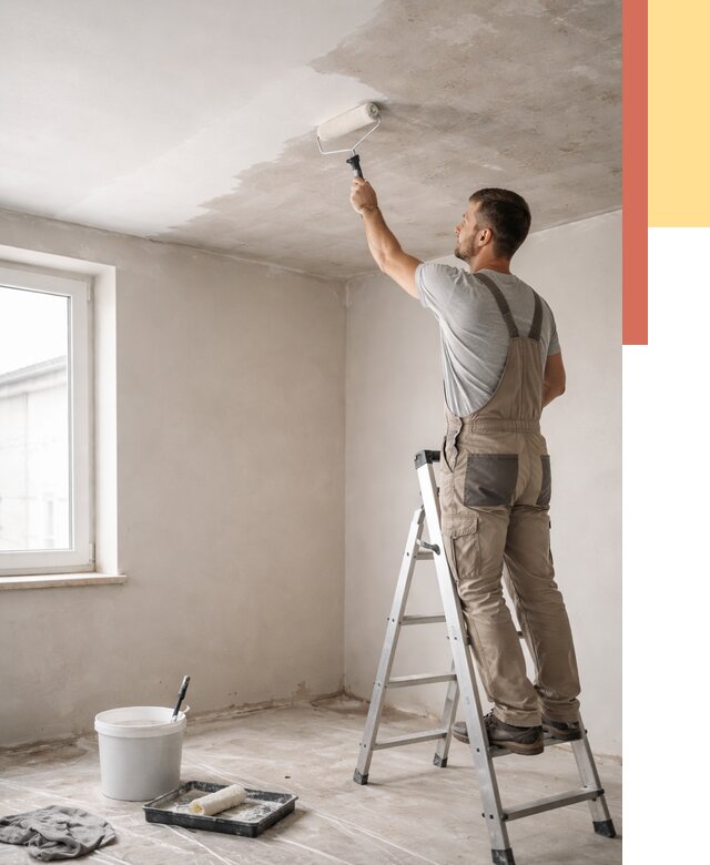 Грунтовка потолка в Саяногорске от 2561 руб. — быстро и недорого | ОТДЕЛОЧНИК-Снг