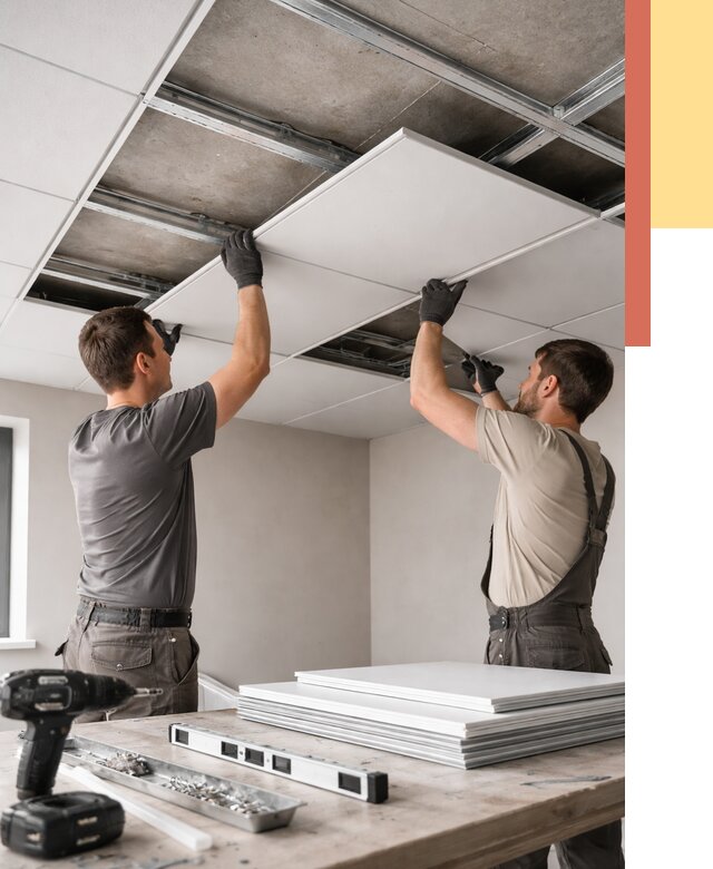 Монтаж кассетного потолка в Саяногорске от 4609 руб/м2 — установка и сборка | ОТДЕЛОЧНИК-Снг