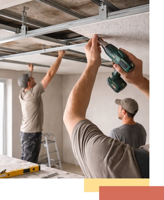 Монтаж акустического потолка в Саяногорске под ключ