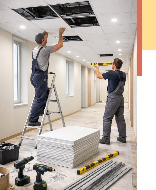 Ремонт потолка Армстронг в Саяногорске от 4609 руб. — быстро и недорого | ОТДЕЛОЧНИК-Снг