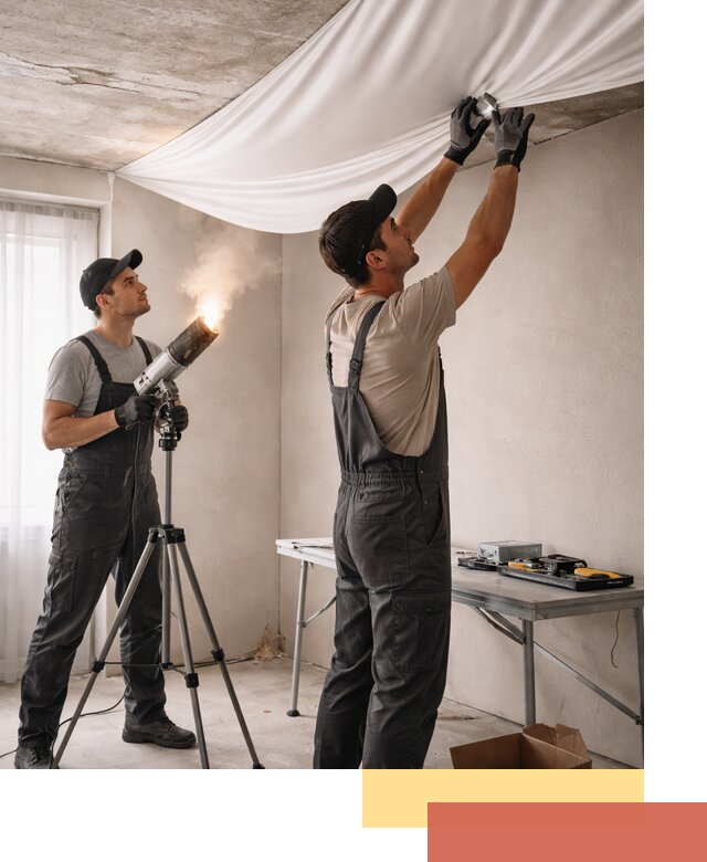 Установка натяжного потолка под ключ в Саяногорске