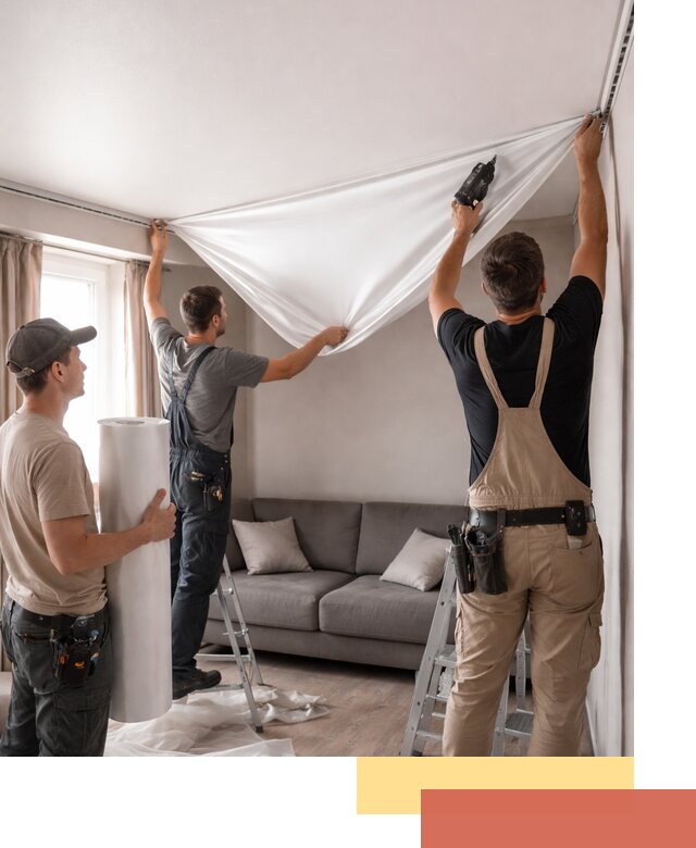 Монтаж сатинового натяжного потолка в Саяногорске качественно и быстро