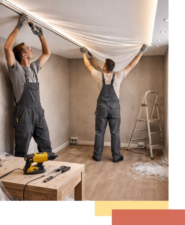 Монтаж натяжного потолка с подсветкой в Саяногорске цена и сроки