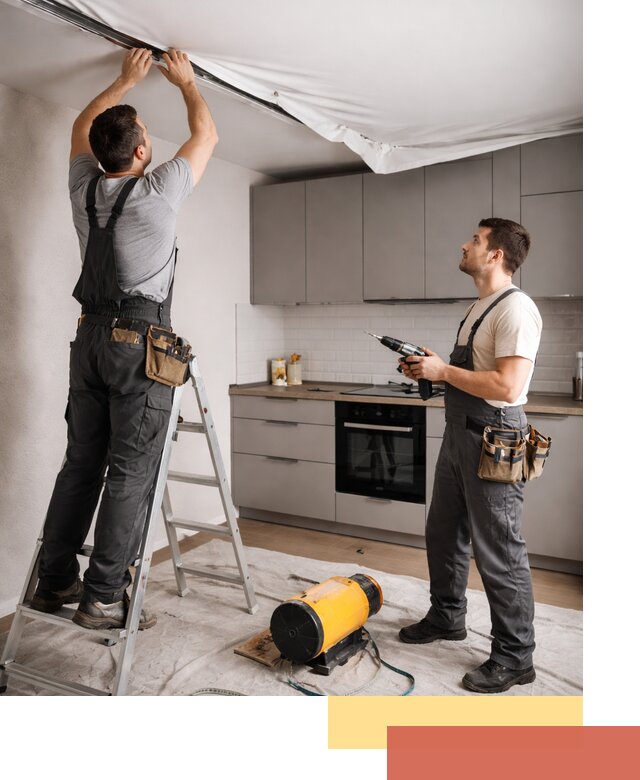 Монтаж натяжного потолка на кухне в Саяногорске