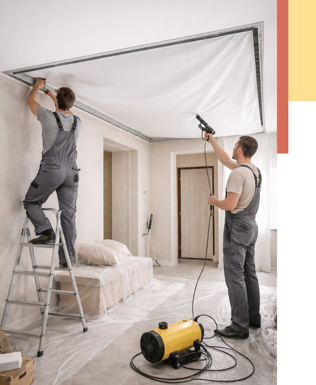 Монтаж натяжного потолка в прихожей в Саяногорске от 2714 руб. под ключ | ОТДЕЛОЧНИК-Снг