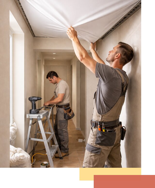 Монтаж натяжного потолка в прихожей в Саяногорске