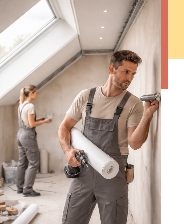 Монтаж натяжного потолка на мансарде в Саяногорске от 3585 руб. | ОТДЕЛОЧНИК-Снг