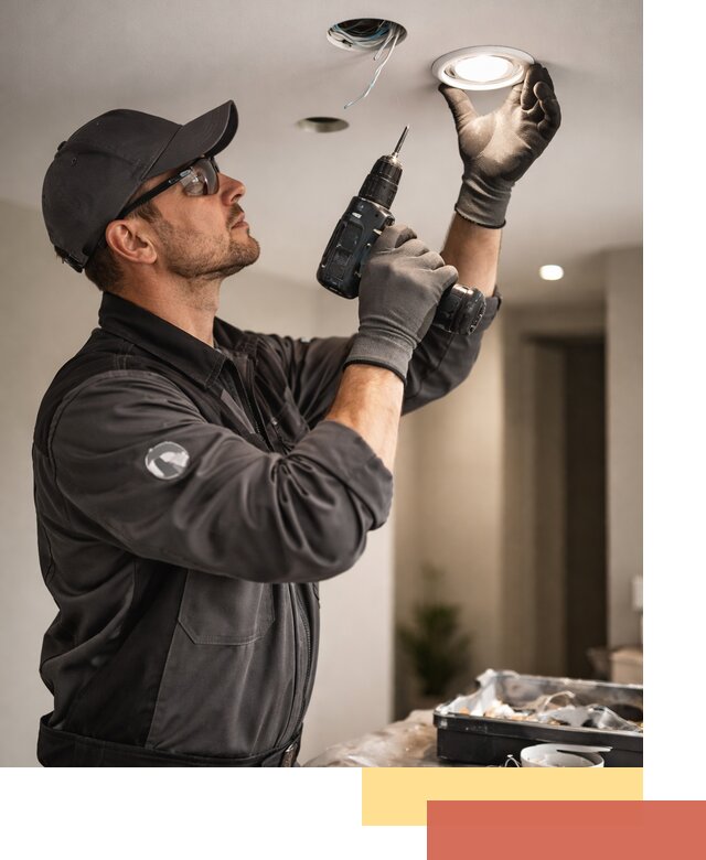 Установка точечных светильников в натяжной потолок в Саяногорске