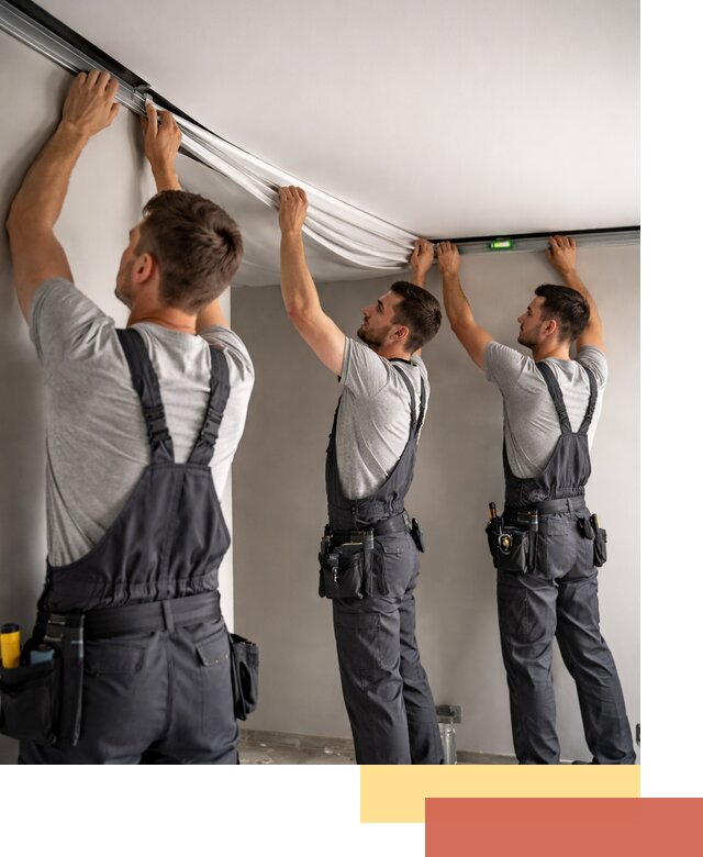 Теневые натяжные потолки в Саяногорске: монтаж и отделка быстро и качественно