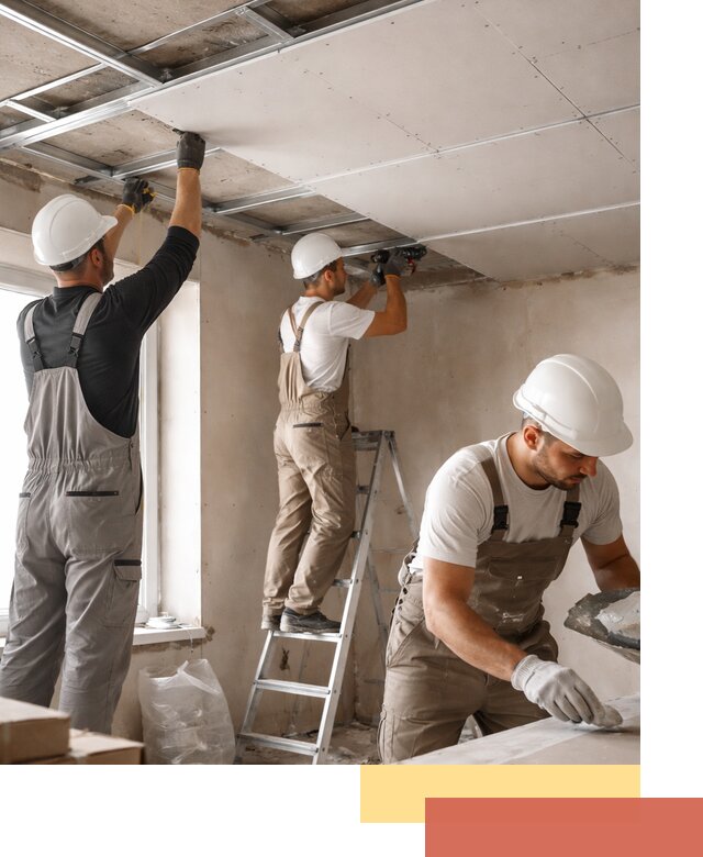 Одноуровневый потолок из гипсокартона в Саяногорске — монтаж и отделка