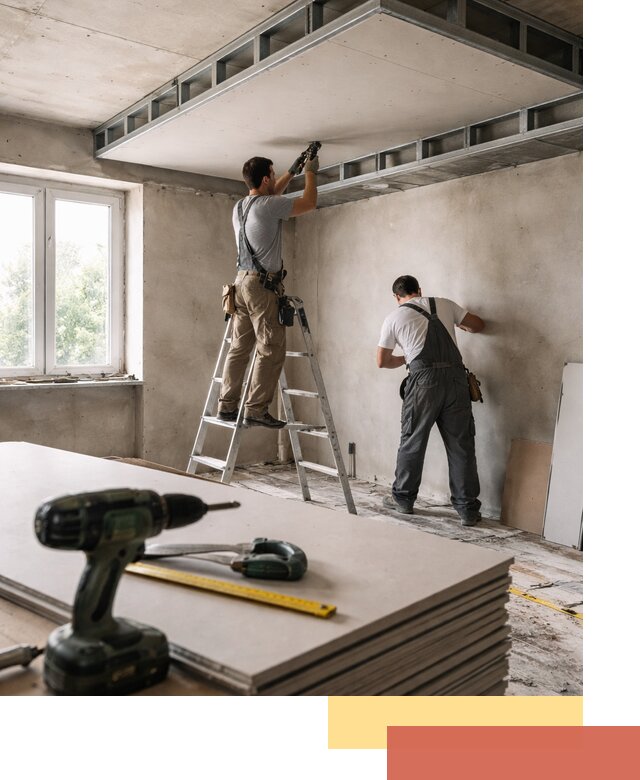 Двухуровневый потолок из гипсокартона в Саяногорске