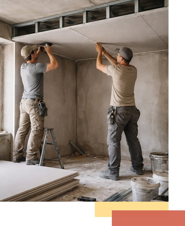 Короб из гипсокартона на потолке под ключ в Саяногорске