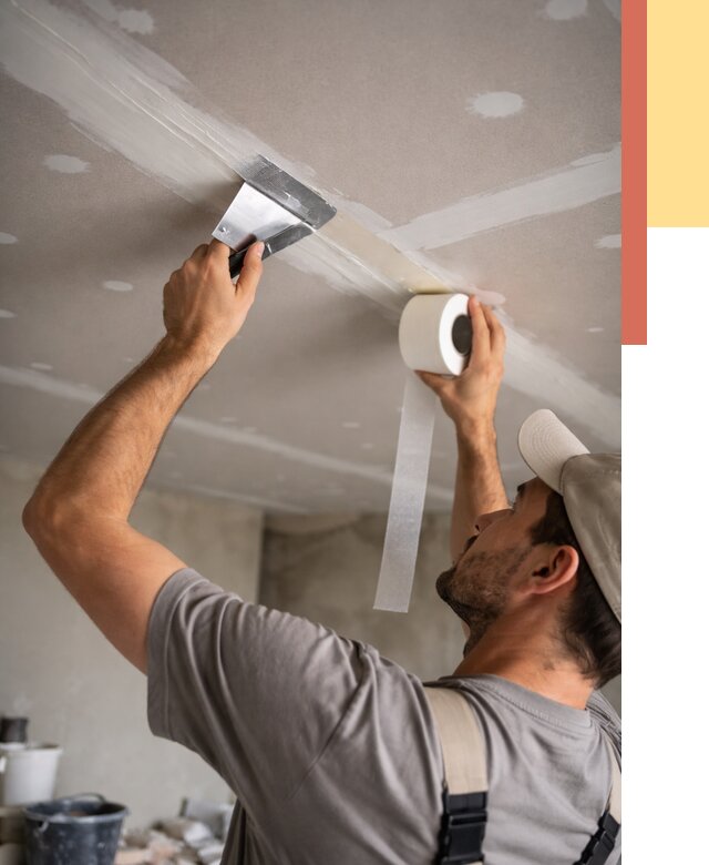 Обработка швов потолка ГКЛ в Саяногорске от 7682 руб. под ключ | ОТДЕЛОЧНИК-Снг