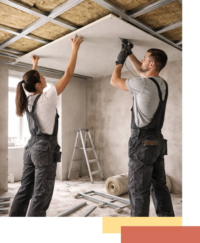 Звукоизоляция потолка из ГКЛ в Саяногорске профессионально и надежно