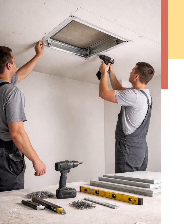 Установка люка в потолок ГКЛ в Саяногорске от 2561 руб. под ключ | ОТДЕЛОЧНИК-Снг