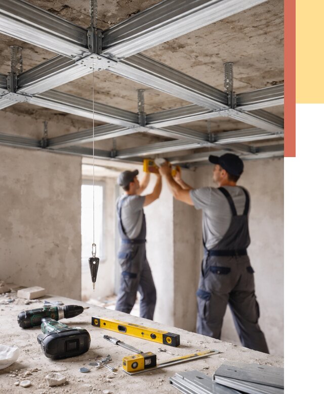 Монтаж каркаса потолка из профиля в Саяногорске от 4609 руб. — услуги ОТДЕЛОЧНИК-Снг