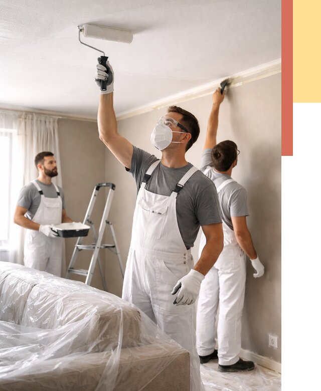 Покраска потолка водоэмельсионной краской в Саяногорске от 2253 руб/м² — услуги под ключ | ОТДЕЛОЧНИК-Снг