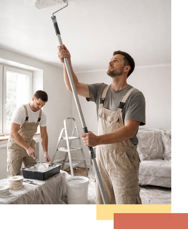 Покраска потолка водоэмульсионной краской в Саяногорске