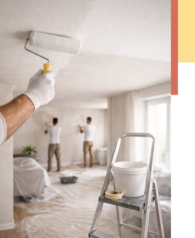 Покраска потолка акриловой краской в Саяногорске от 2561 руб. | ОТДЕЛОЧНИК-Снг