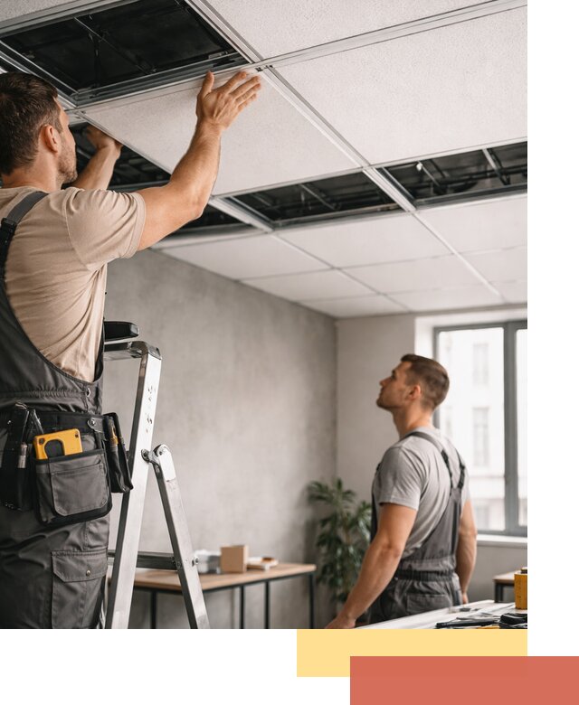 Монтаж потолочной плитки в Саяногорске качественно и в срок