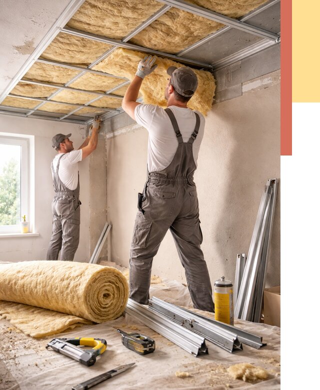 Утепление потолка в Саяногорске от 7375 руб/м2 — недорого, быстро, под ключ | ОТДЕЛОЧНИК-Снг