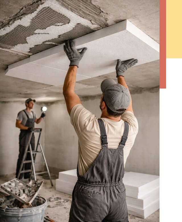 Утепление потолка пенопластом в Саяногорске от 4609 руб/м2 — недорого и быстро | ОТДЕЛОЧНИК-Снг