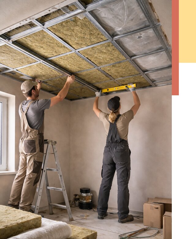 Шумоизоляция потолка в Саяногорске от 1280 руб. под ключ — услуги ОТДЕЛОЧНИК-Снг