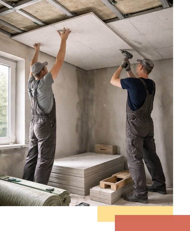 Шумоизоляция потолка панелями ЗИПС в Саяногорске